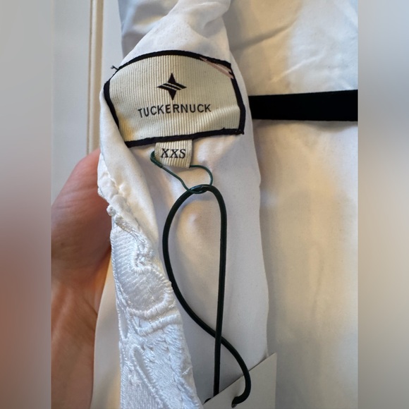 NWT Tuckernuck white Guipure Lace Mason Top - Picture 6 of 7